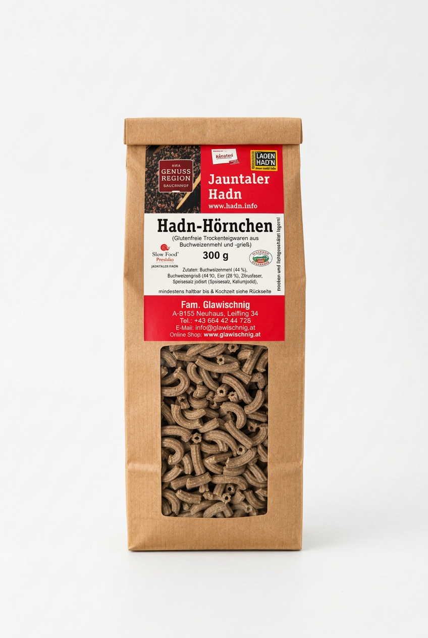 Buchweizennudeln Hörnchen (Hadn-Hörnchen) Glutenfrei