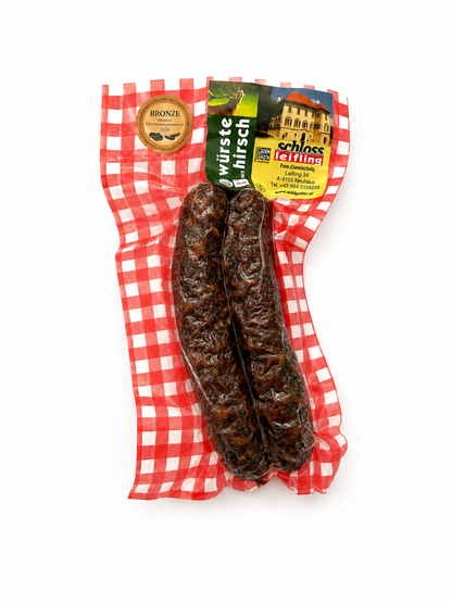 Trockenwürste mit Hirsch- und Schweinefleisch (1 Paar)