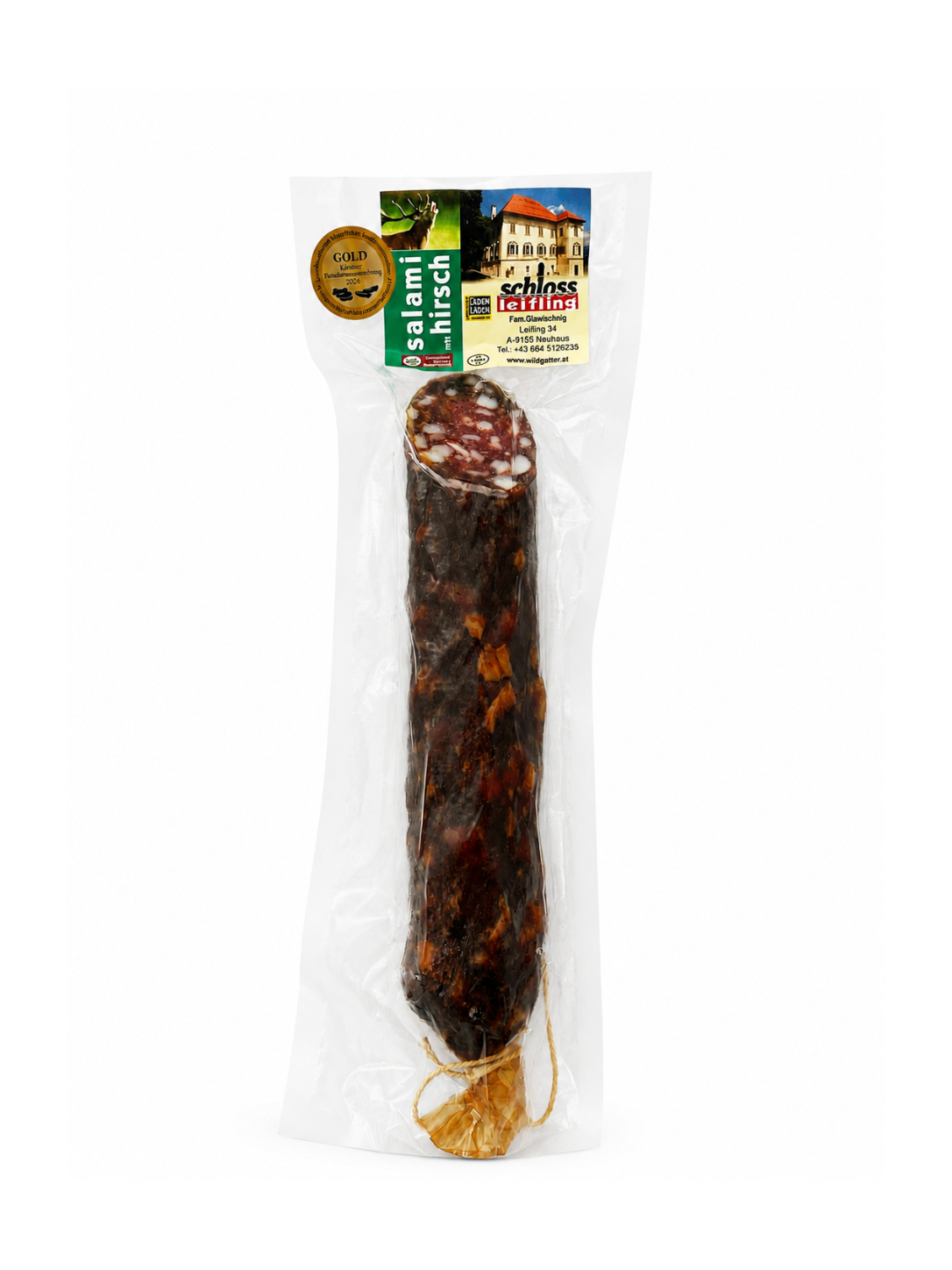 Salami (halb) mit Hirsch- und Schweinefleisch